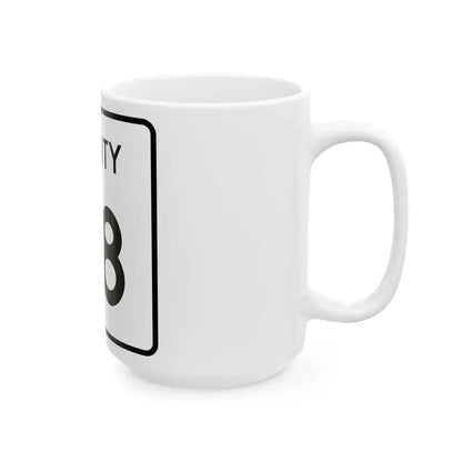 County 48 square (Minnesota) (Road Sign) White Coffee Mug - Go Mug Yourself