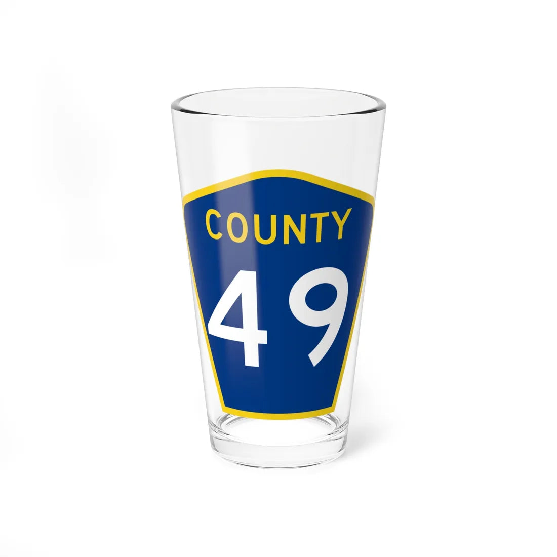 County 49 MN (Minnesota) (Road Sign) Pint Glass 16oz 16oz - Go Mug Yourself