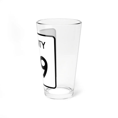 County 49 square (Minnesota) (Road Sign) Pint Glass 16oz - Go Mug Yourself
