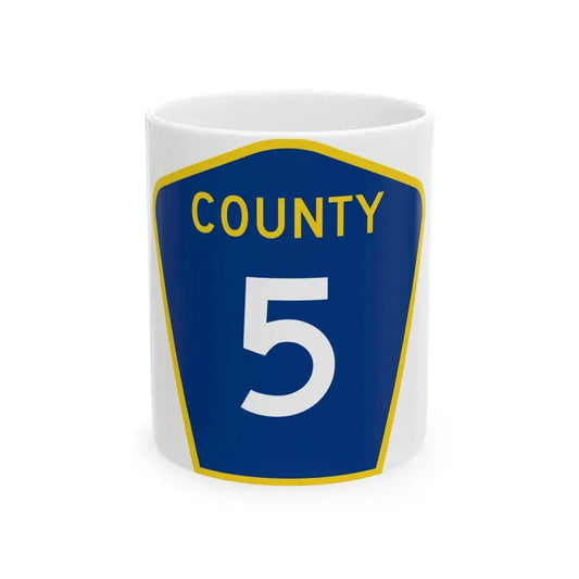 County 5 MN (Minnesota) (Road Sign) White Coffee Mug 11oz - Go Mug Yourself