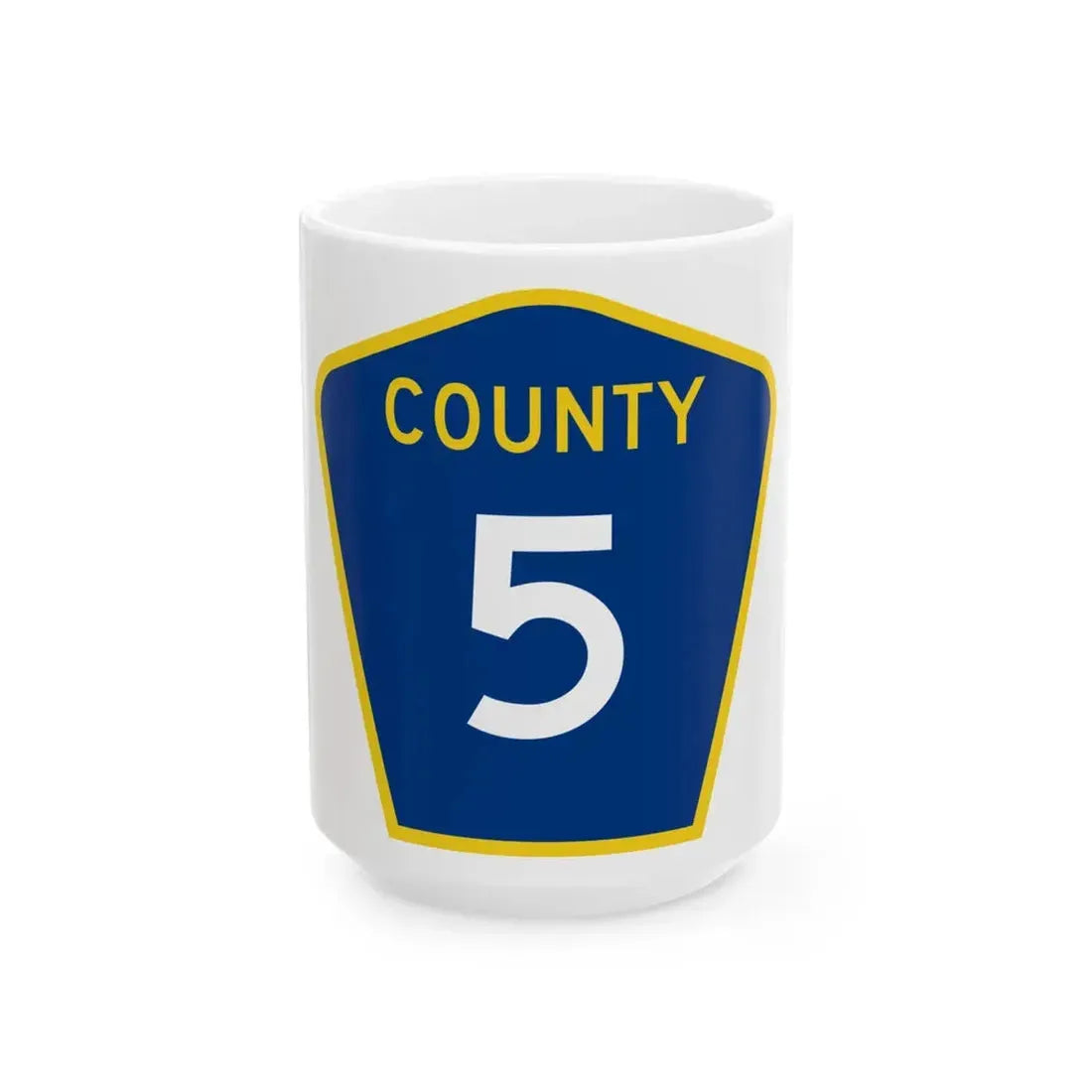 County 5 MN (Minnesota) (Road Sign) White Coffee Mug 15oz - Go Mug Yourself
