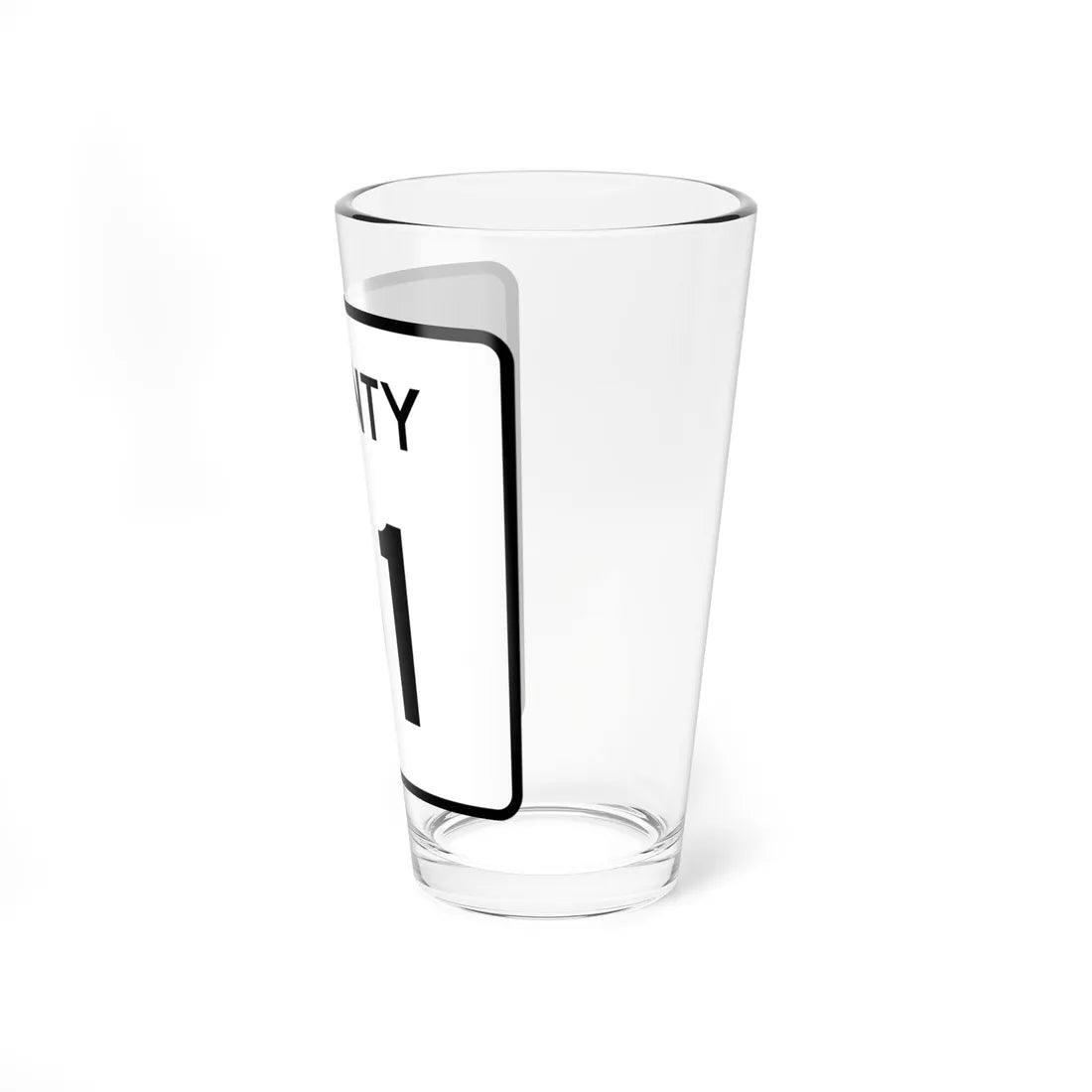 County 51 square (Minnesota) (Road Sign) Pint Glass 16oz - Go Mug Yourself