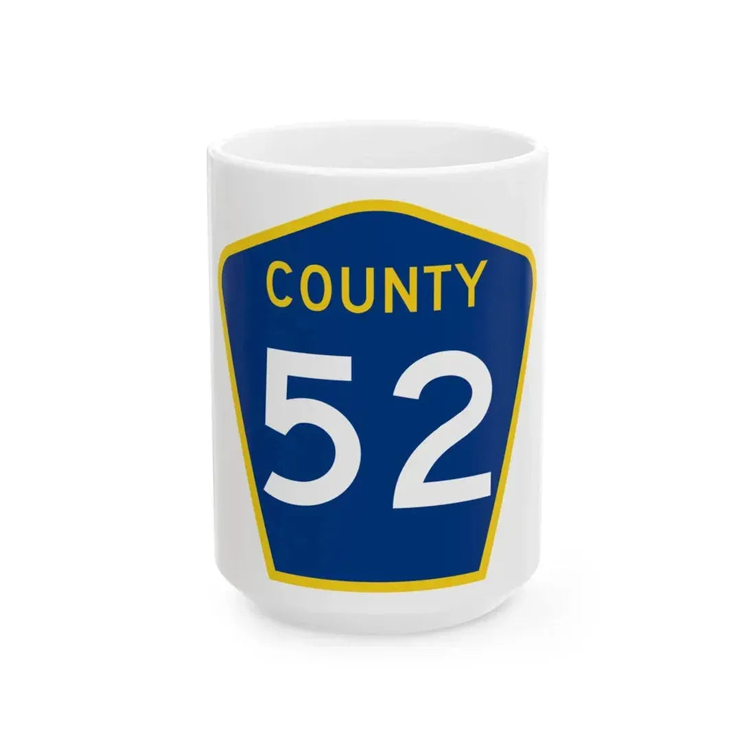 County 52 MN (Minnesota) (Road Sign) White Coffee Mug 15oz - Go Mug Yourself