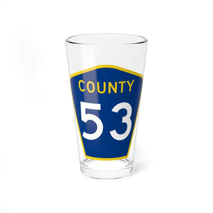 County 53 MN (Minnesota) (Road Sign) Pint Glass 16oz 16oz - Go Mug Yourself