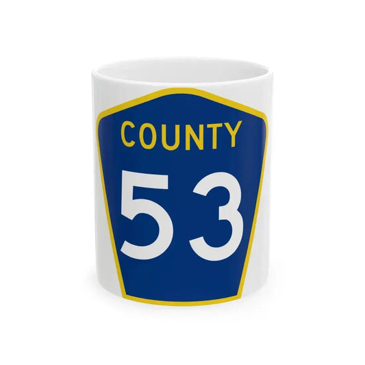 County 53 MN (Minnesota) (Road Sign) White Coffee Mug 11oz - Go Mug Yourself