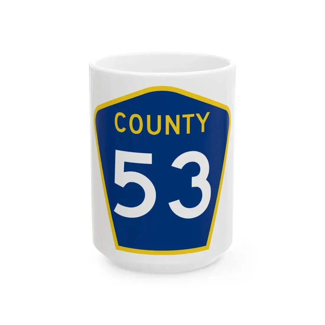 County 53 MN (Minnesota) (Road Sign) White Coffee Mug 15oz - Go Mug Yourself