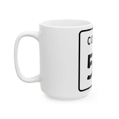 County 53 square (Minnesota) (Road Sign) White Coffee Mug - Go Mug Yourself