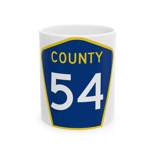 County 54 MN (Minnesota) (Road Sign) White Coffee Mug 11oz - Go Mug Yourself