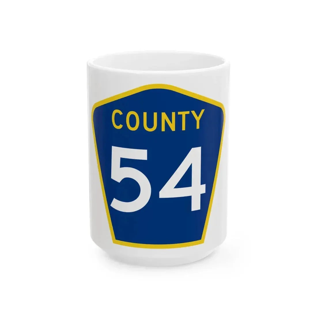 County 54 MN (Minnesota) (Road Sign) White Coffee Mug 15oz - Go Mug Yourself
