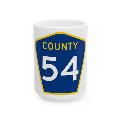 County 54 MN (Minnesota) (Road Sign) White Coffee Mug 15oz - Go Mug Yourself