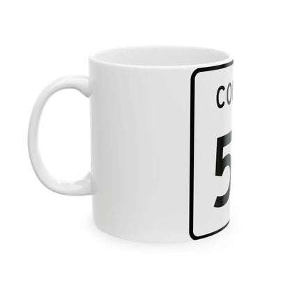 County 54 square (Minnesota) (Road Sign) White Coffee Mug - Go Mug Yourself