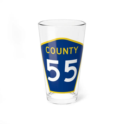 County 55 MN (Minnesota) (Road Sign) Pint Glass 16oz 16oz - Go Mug Yourself