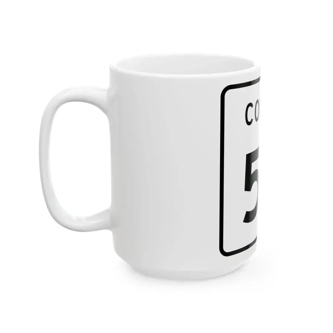 County 55 square (Minnesota) (Road Sign) White Coffee Mug - Go Mug Yourself