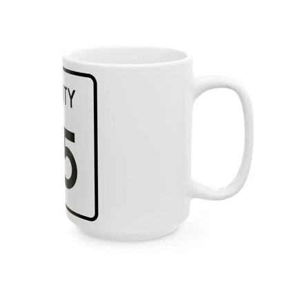 County 55 square (Minnesota) (Road Sign) White Coffee Mug - Go Mug Yourself