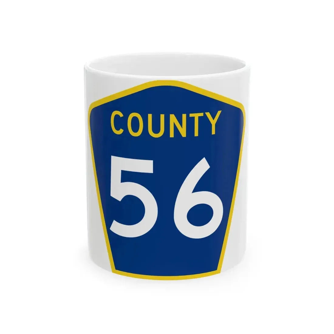 County 56 MN (Minnesota) (Road Sign) White Coffee Mug 11oz - Go Mug Yourself