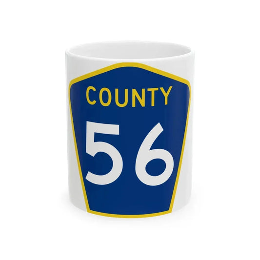 County 56 MN (Minnesota) (Road Sign) White Coffee Mug 11oz - Go Mug Yourself