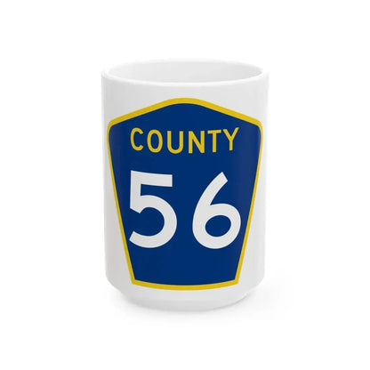 County 56 MN (Minnesota) (Road Sign) White Coffee Mug 15oz - Go Mug Yourself