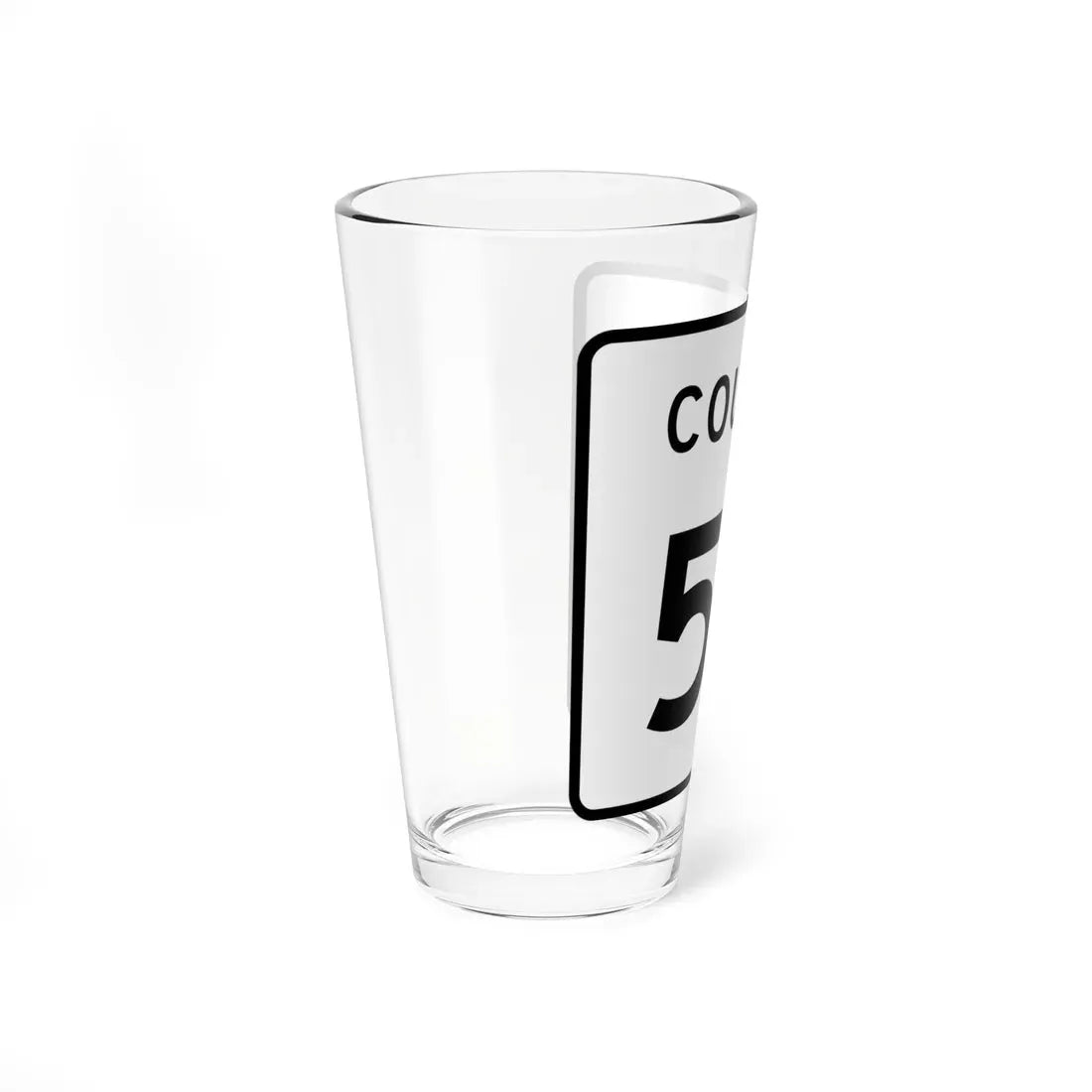 County 57 square (Minnesota) (Road Sign) Pint Glass 16oz - Go Mug Yourself