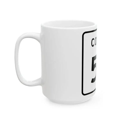 County 57 square (Minnesota) (Road Sign) White Coffee Mug - Go Mug Yourself