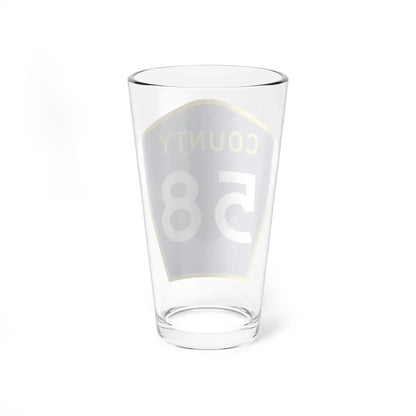 County 58 MN (Minnesota) (Road Sign) Pint Glass 16oz - Go Mug Yourself