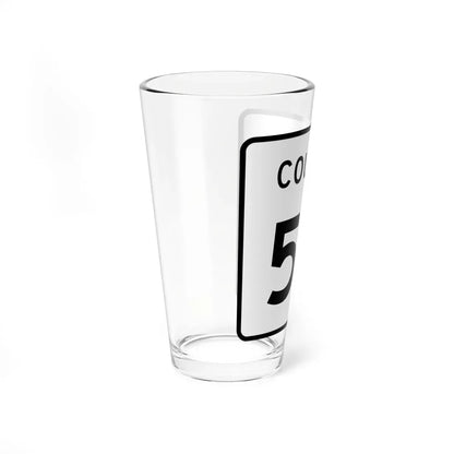 County 58 square (Minnesota) (Road Sign) Pint Glass 16oz - Go Mug Yourself