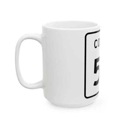 County 59 square (Minnesota) (Road Sign) White Coffee Mug - Go Mug Yourself