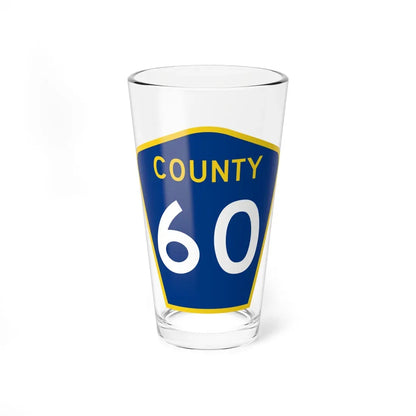 County 60 MN (Minnesota) (Road Sign) Pint Glass 16oz 16oz - Go Mug Yourself