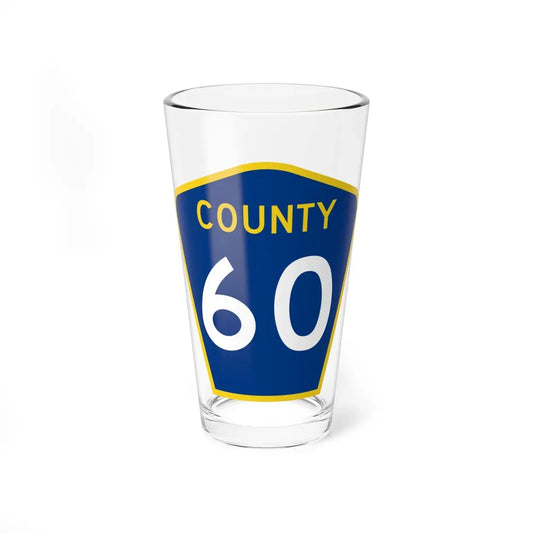 County 60 MN (Minnesota) (Road Sign) Pint Glass 16oz 16oz - Go Mug Yourself