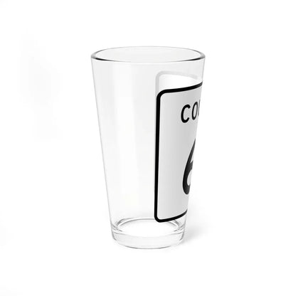 County 61 square (Minnesota) (Road Sign) Pint Glass 16oz - Go Mug Yourself