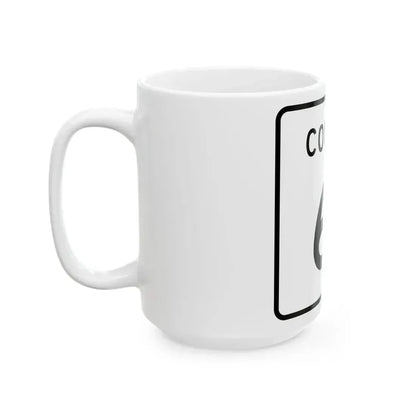 County 61 square (Minnesota) (Road Sign) White Coffee Mug - Go Mug Yourself