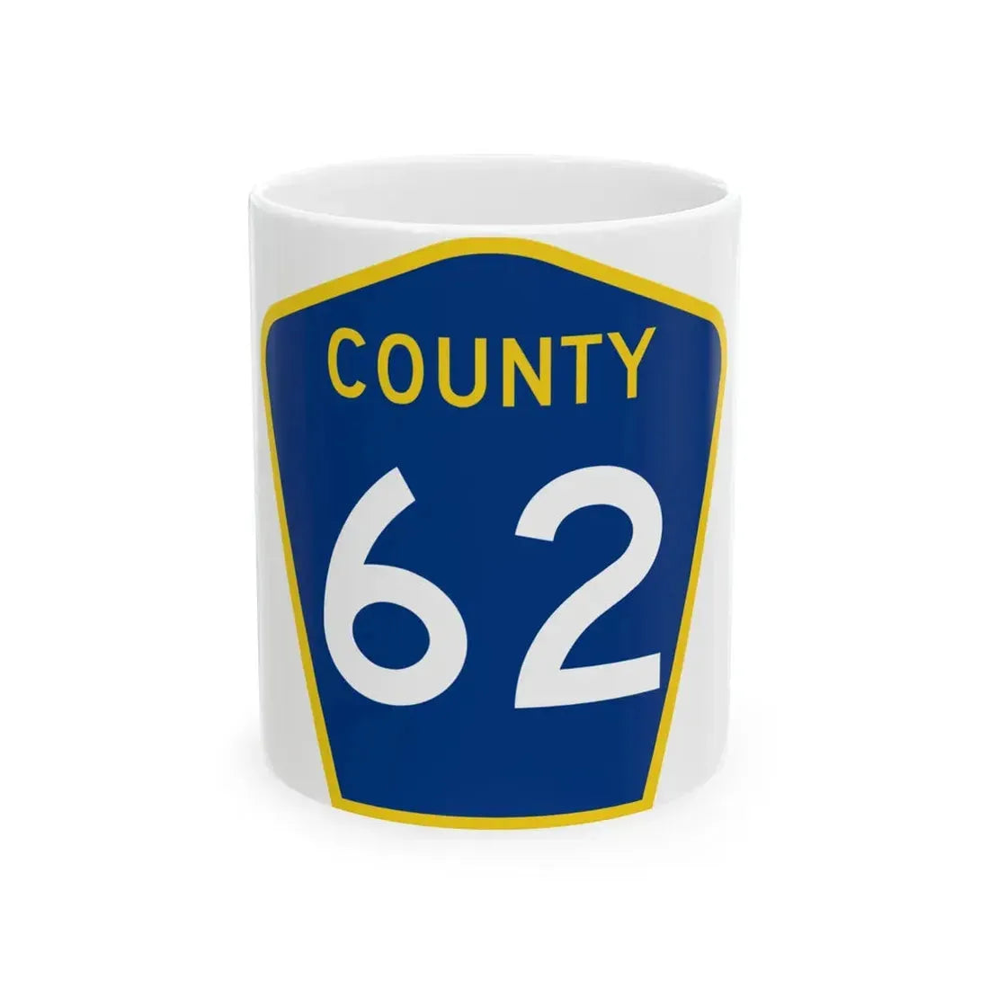 County 62 MN (Minnesota) (Road Sign) White Coffee Mug 11oz - Go Mug Yourself