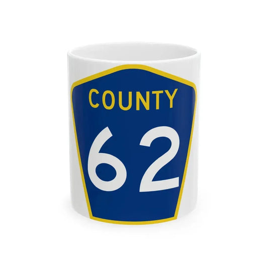 County 62 MN (Minnesota) (Road Sign) White Coffee Mug 11oz - Go Mug Yourself