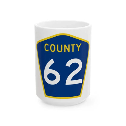 County 62 MN (Minnesota) (Road Sign) White Coffee Mug 15oz - Go Mug Yourself