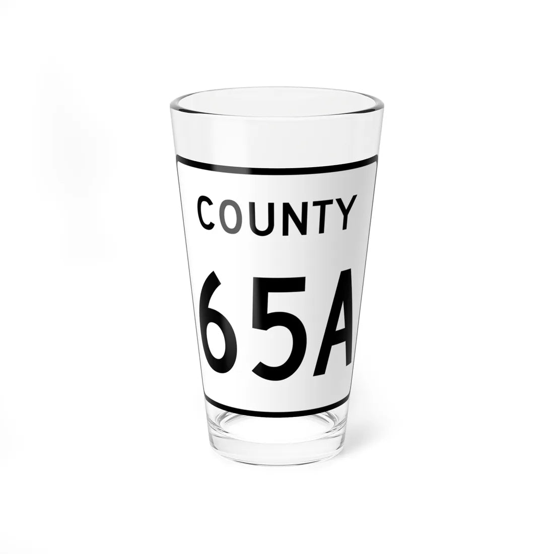 County 65A square (Minnesota) (Road Sign) Pint Glass 16oz 16oz - Go Mug Yourself