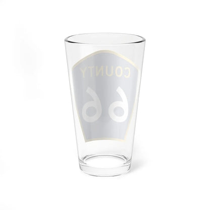 County 66 MN (Minnesota) (Road Sign) Pint Glass 16oz - Go Mug Yourself