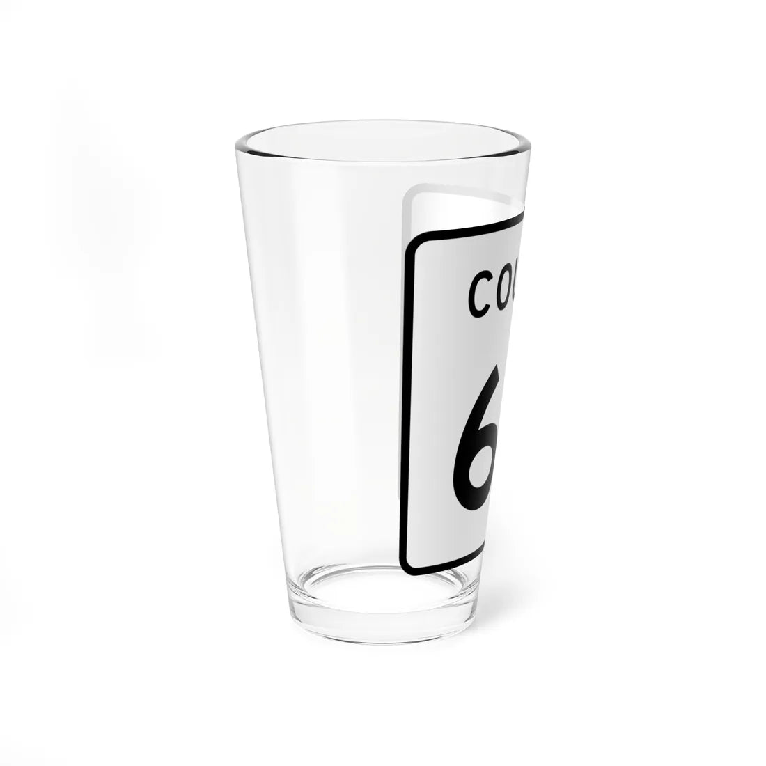 County 66 square (Minnesota) (Road Sign) Pint Glass 16oz - Go Mug Yourself
