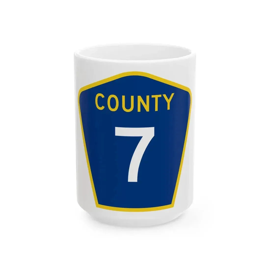 County 7 MN (Minnesota) (Road Sign) White Coffee Mug 15oz - Go Mug Yourself