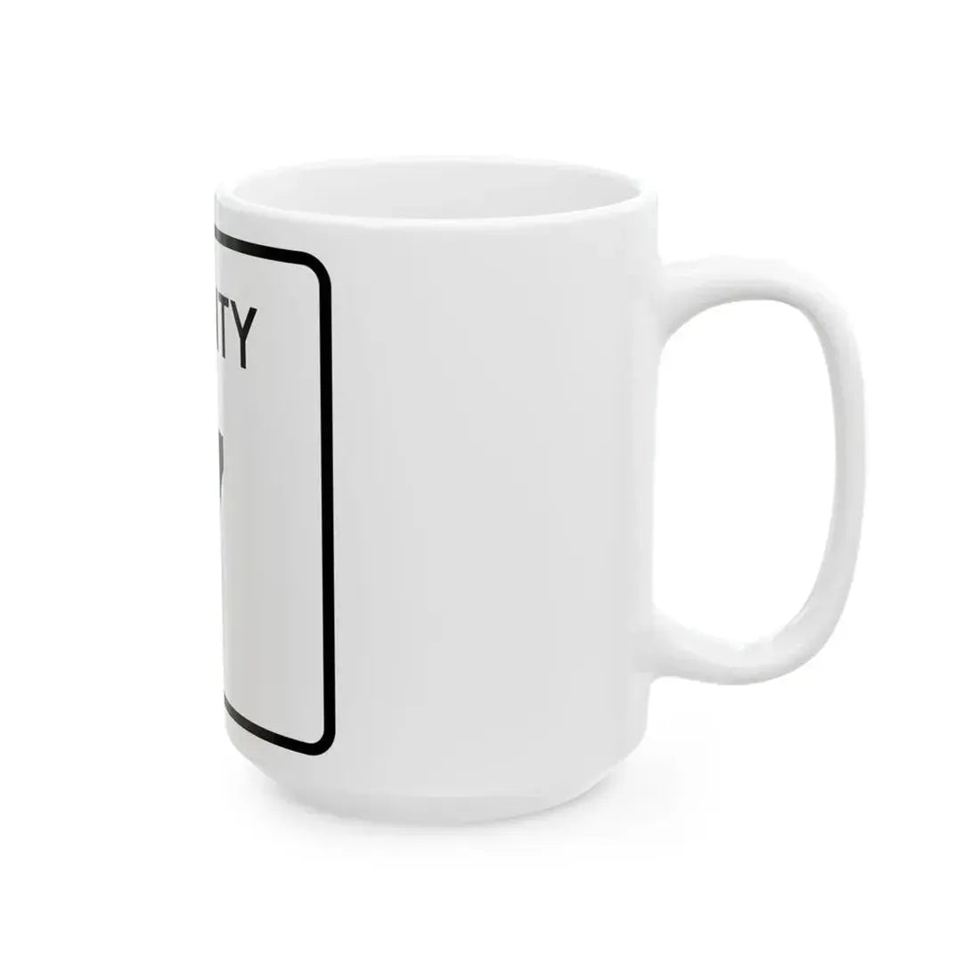 County 7 square (Minnesota) (Road Sign) White Coffee Mug - Go Mug Yourself