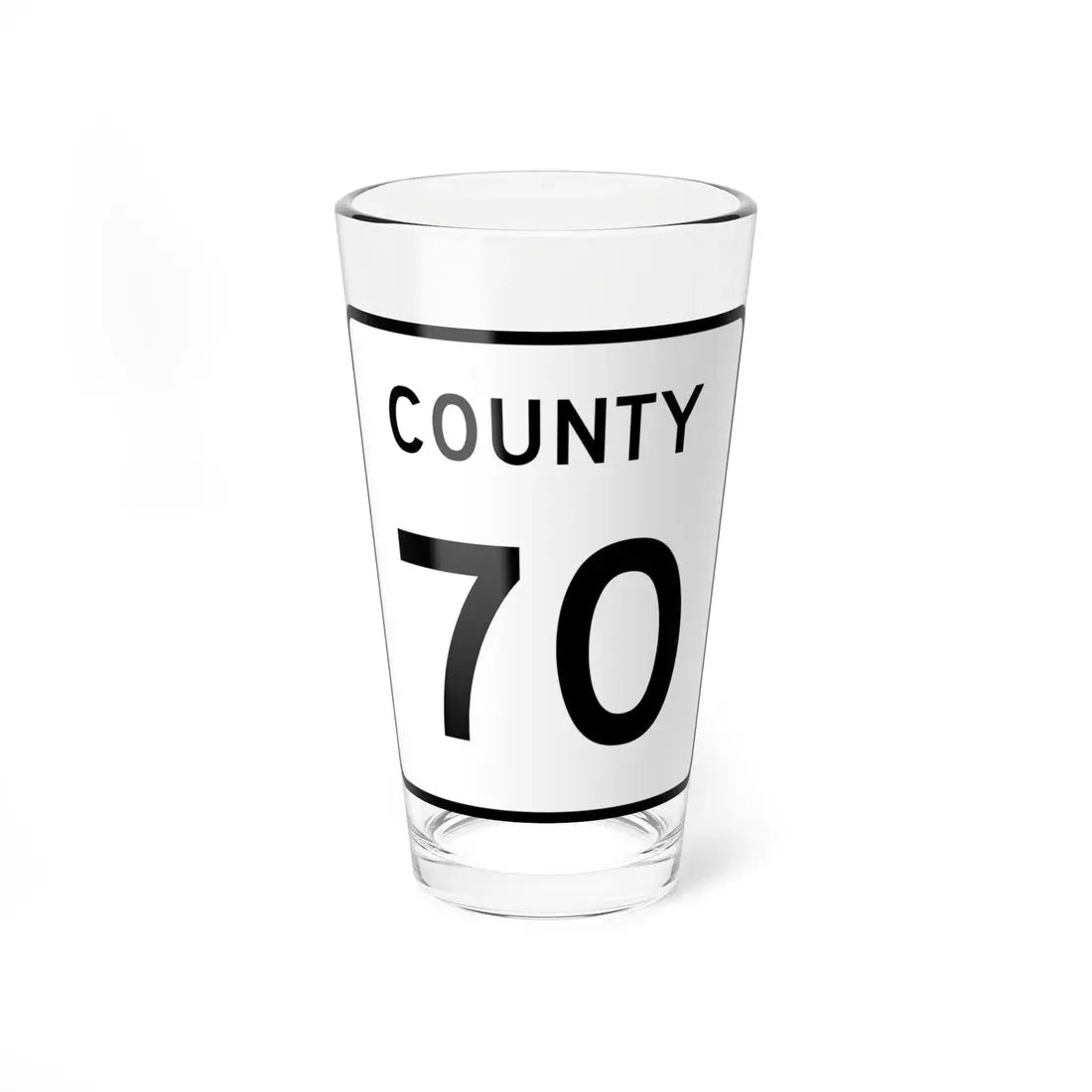 County 70 square (Minnesota) (Road Sign) Pint Glass 16oz 16oz - Go Mug Yourself