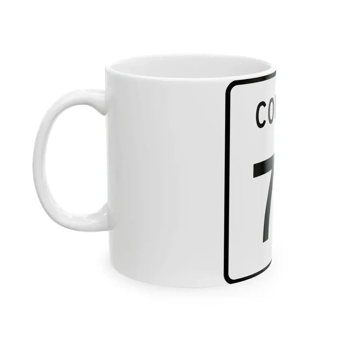 County 70 square (Minnesota) (Road Sign) White Coffee Mug - Go Mug Yourself
