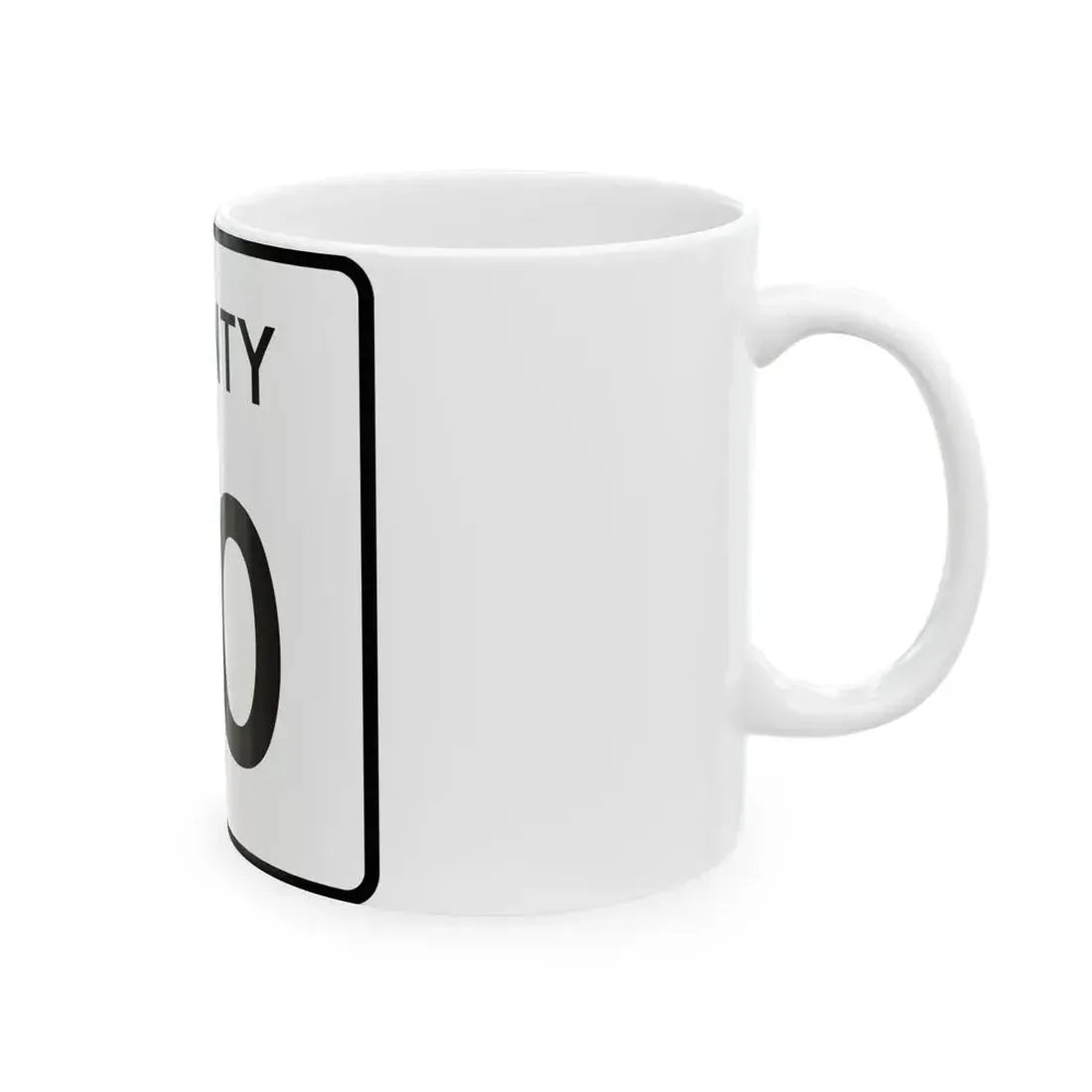 County 70 square (Minnesota) (Road Sign) White Coffee Mug - Go Mug Yourself