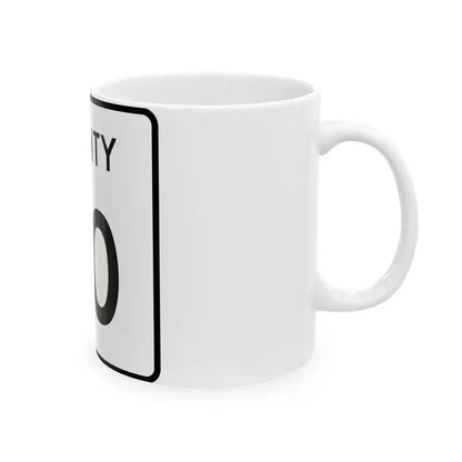 County 70 square (Minnesota) (Road Sign) White Coffee Mug - Go Mug Yourself