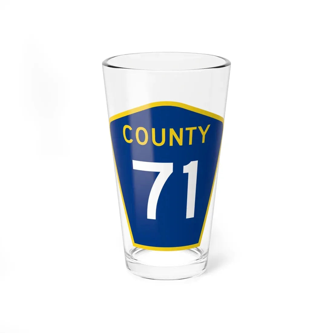 County 71 MN (Minnesota) (Road Sign) Pint Glass 16oz 16oz - Go Mug Yourself
