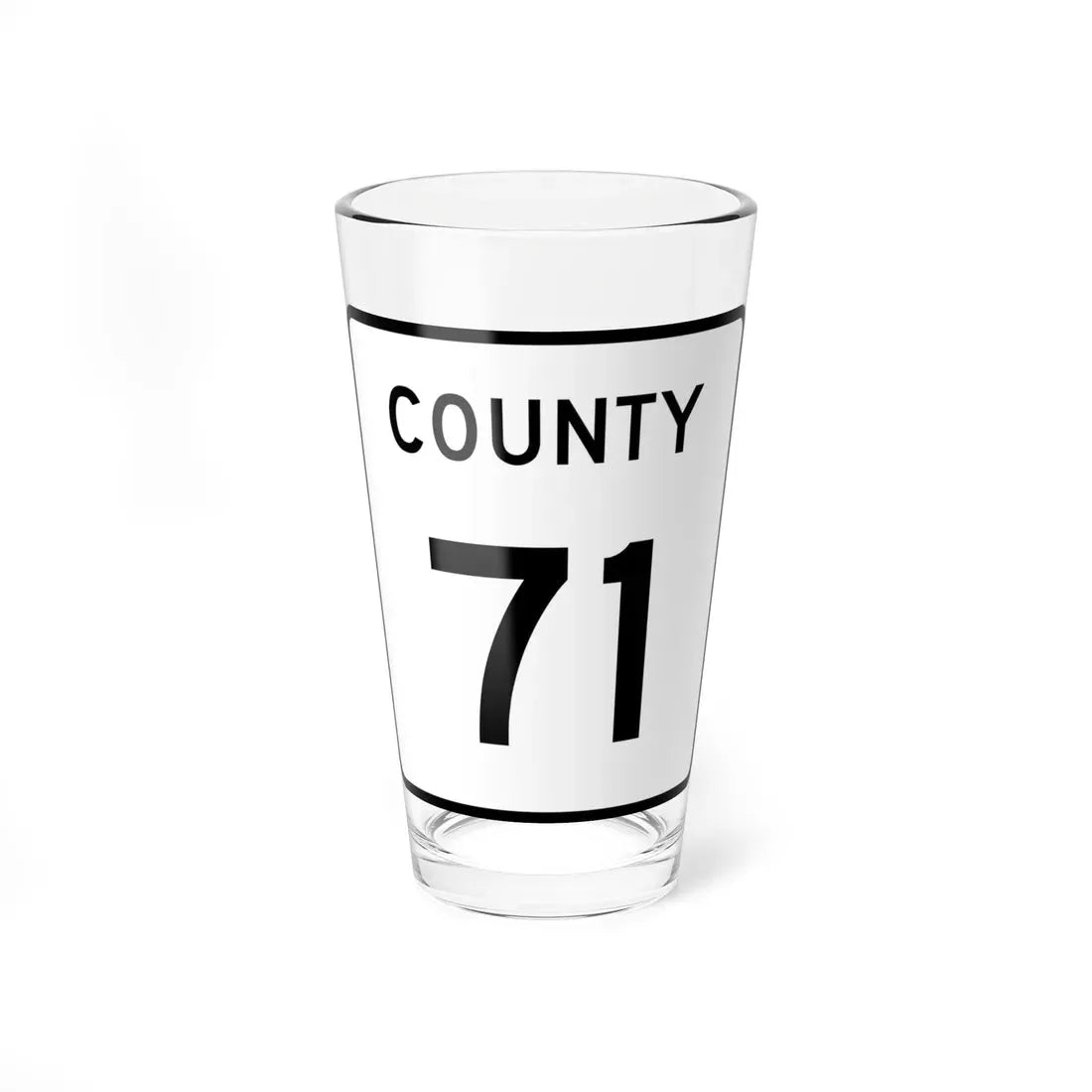 County 71 square (Minnesota) (Road Sign) Pint Glass 16oz 16oz - Go Mug Yourself