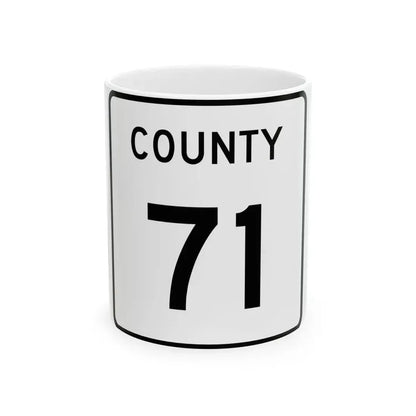 County 71 square (Minnesota) (Road Sign) White Coffee Mug 11oz - Go Mug Yourself