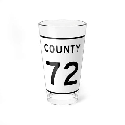 County 72 square (Minnesota) (Road Sign) Pint Glass 16oz 16oz - Go Mug Yourself