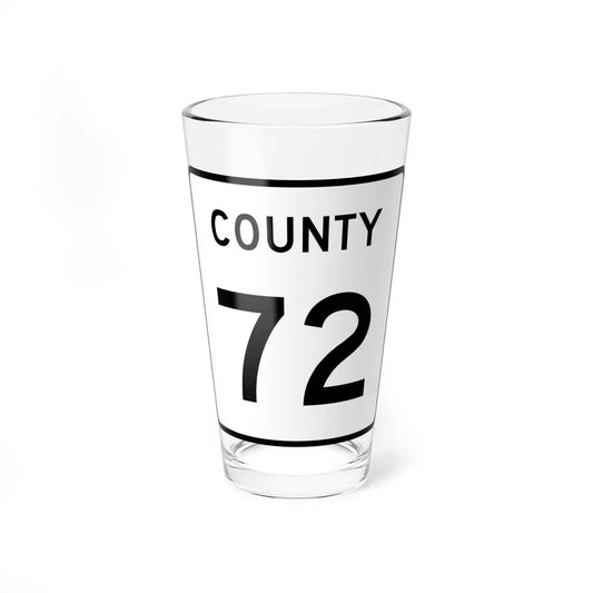 County 72 square (Minnesota) (Road Sign) Pint Glass 16oz 16oz - Go Mug Yourself