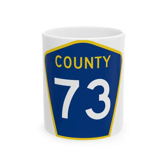 County 73 MN (Minnesota) (Road Sign) White Coffee Mug 11oz - Go Mug Yourself