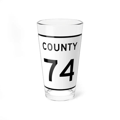 County 74 square (Minnesota) (Road Sign) Pint Glass 16oz 16oz - Go Mug Yourself