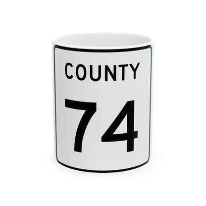 County 74 square (Minnesota) (Road Sign) White Coffee Mug 11oz - Go Mug Yourself